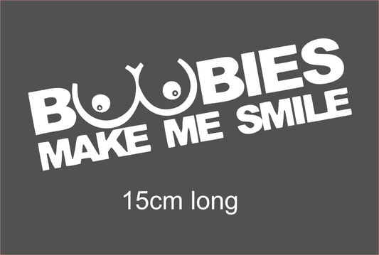 B(   .   )(   .   )bies make me SMILE! sticker - 15cm long