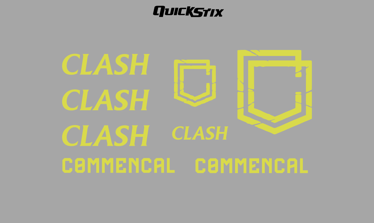 2022 Commencal CLASH frame decal kit.