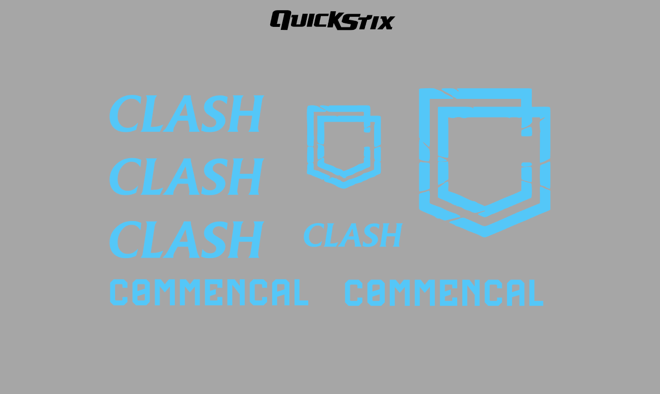 2022 Commencal CLASH frame decal kit.