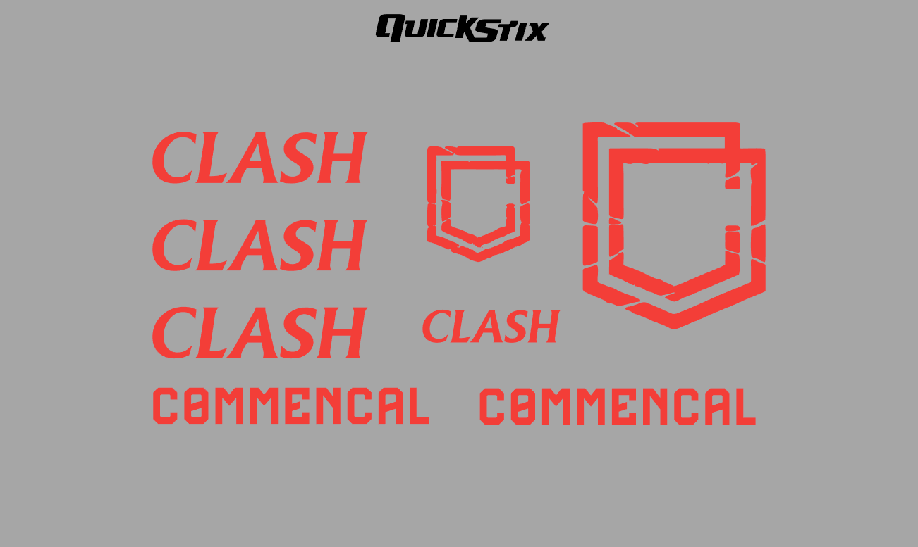 2022 Commencal CLASH frame decal kit.