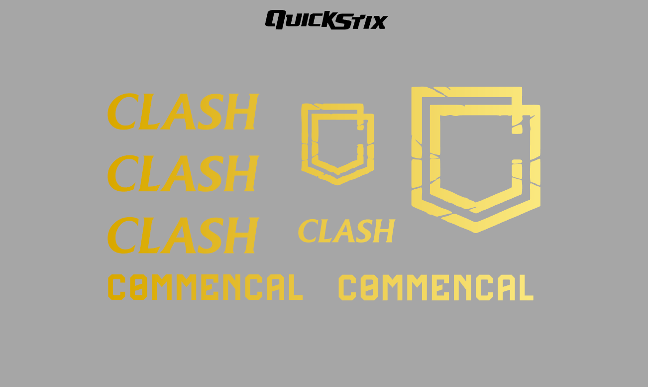 2022 Commencal CLASH frame decal kit.